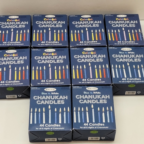 (Lot Of 10) Rite Lite Chanukah Candles (44 Candles Per BOX) 3.75" Mixed Colors. - Picture 3 of 6